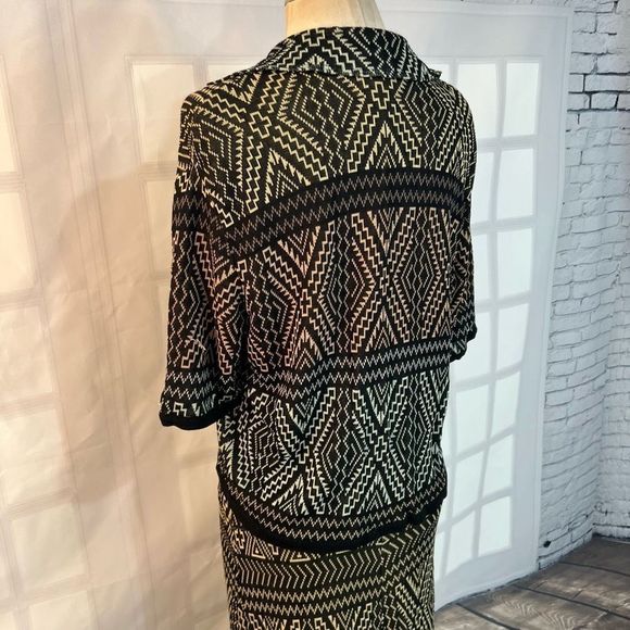 Brenda French vintage 2piece knit button down top and maxi skirt set - Picture 6 of 11